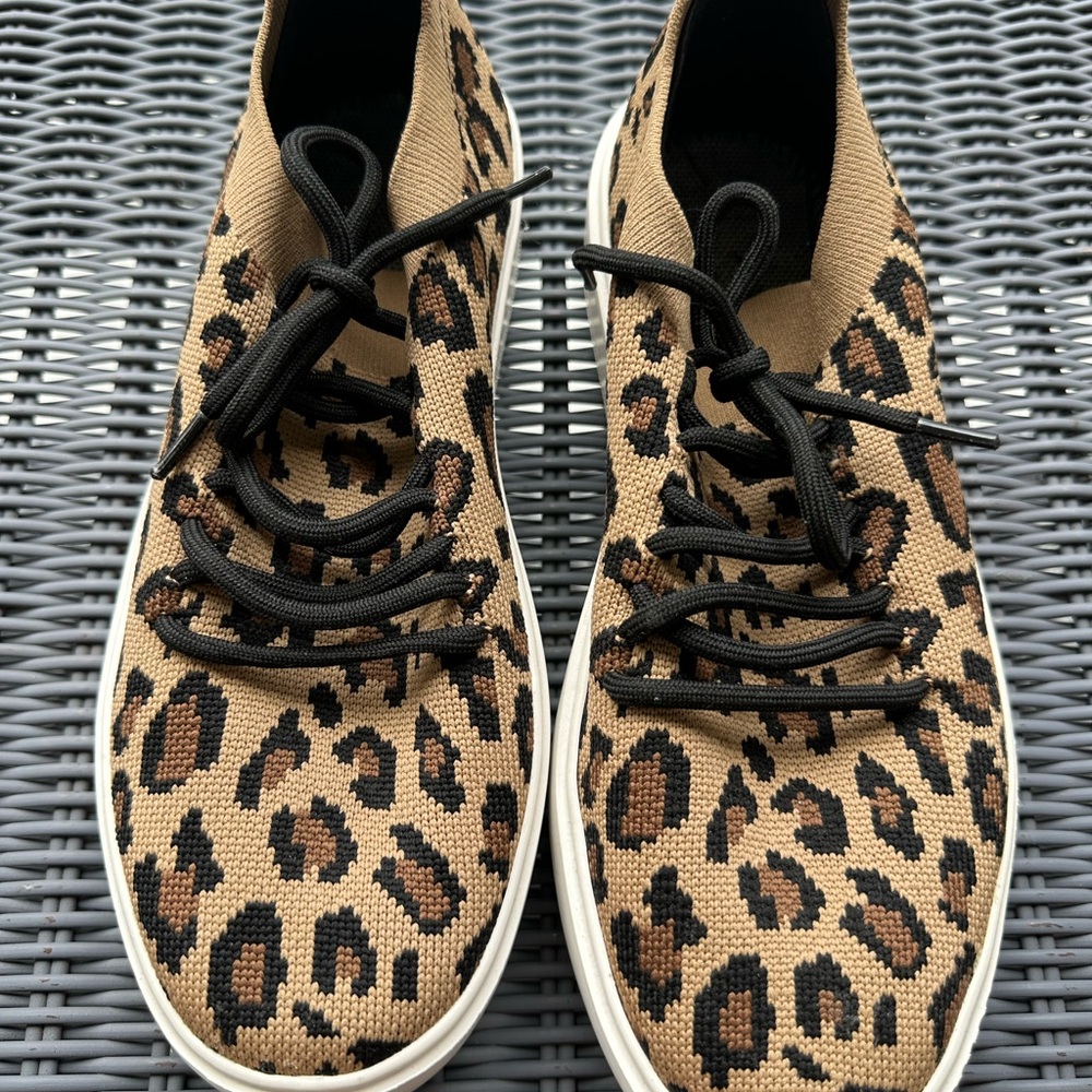 Steve Madden Leopard Print Sneakers - Tan and Black